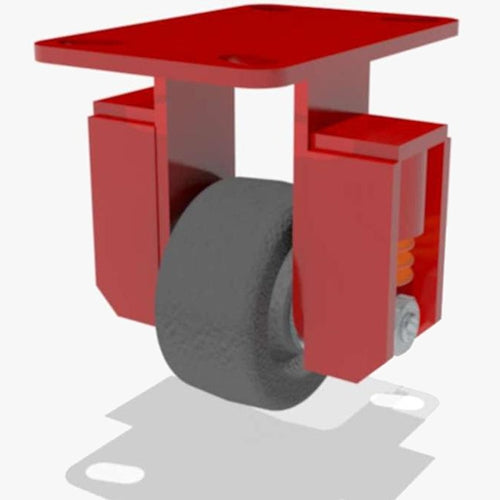 R-SPHS-4P-2 Hamilton Spring Loaded Rigid Caster: 4" x 2" Plastex Phenolic Wheel with 3/4" Roller Bearing - Heavy Duty Performance & Smooth Mobility