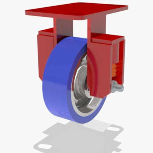 R-SPHS-6SPB-2 Hamilton Rigid Caster – 6" x 2" Ergo-Glide Polyurethane Wheel – Heavy-Duty, Spring Loaded with Sealed Precision Bearings