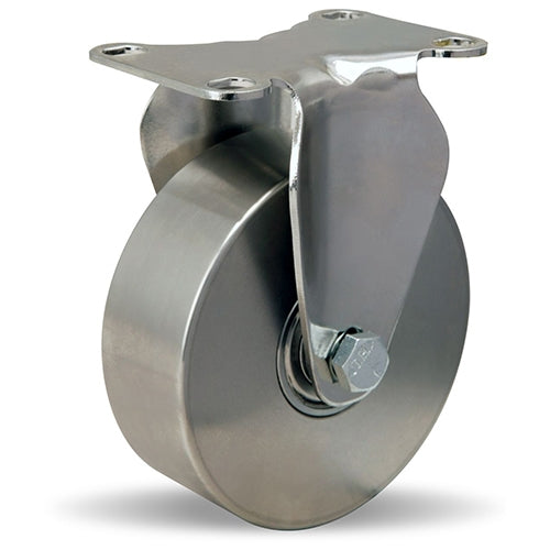 R-STL-4SB Hamilton Stainless Steel Rigid Caster: 4" x 1 3/8" Wheel with 1/2" Precision Ball Bearings