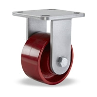 Hamilton Workhorse Rigid Caster with 4" x 2" Metal Wheel with 1/2" Precision Ball Bearing