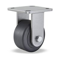 Hamilton Workhorse Rigid Caster with 4" x 2" Nylast High Performance Cast Nylon Wheel with 1/2" Sealed Precision Ball Bearings