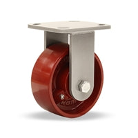 Hamilton Workhorse Rigid Caster with 5" x 2" Metal Wheel with 1/2" Sealed Precision Ball Bearing