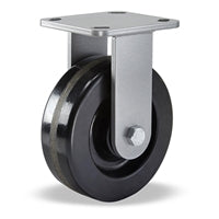 Hamilton Workhorse Rigid Caster with 6" x 2" Plastex Phenolic Wheel with 3/4" Straight Roller Bearing