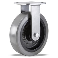 Hamilton Workhorse Rigid Caster with 8" x 2" DuraGlide Wheel 1" thick Polyurethane (95A) Wheel with 1/2" Sealed Precision Ball Bearing