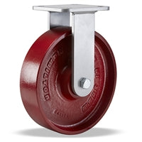 Hamilton Workhorse Rigid Caster with 8" x 2" Metal Wheel with 1/2" Sealed Precision Ball Bearing