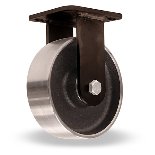 Hamilton WHK Inferno Series R-WHK-4HFSB - 750° F Rated Rigid Caster with 4" x 2" Forged Steel Wheel & High Heat Stainless Steel Bearings