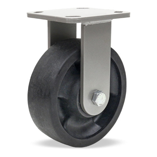 Hamilton WHK Inferno Series R-WHK-6HNY: 6" x 2" High Heat Rigid Caster with Scorcher Wheel - Rated Up to 550° F