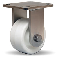 R-WHS-4AZ Hamilton Stainless Steel Rigid Caster – 4" x 2" Aqualite Polyolefin Wheel with 3/4" Delrin Bearing – Durable & Industrial-Grade