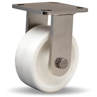 R-WHS-5AZ Hamilton Stainless Steel Rigid Caster - 5" Aqualite Polyolefin Wheel - Heavy-Duty 3/4" Delrin Bearing