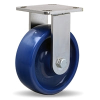 R-WHS-6UYZ Hamilton Stainless Steel Rigid Caster - 6" x 2" Unilast Solid Polyurethane Wheel with 3/4" Delrin Bearing - Top Quality Mobility Solution