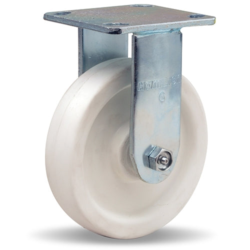 Hamilton Whirlaway 6-Inch Rigid Caster - 600 lbs Load Capacity, 1.5" Wide Aqualite Polyolefin Wheel, 3/4" Delrin Bearing - R-WW-6AZ