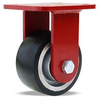 Hamilton ZFWH Series Rigid Caster with 4" x 2" Duralast XC Polyurethane (70D) on Cast Iron Wheel with 1/2" Sealed Precision Ball Bearings