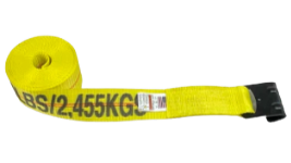 3" x 30' Heavy Duty Winch Strap with Flat Hook - 5,400 lbs WLL