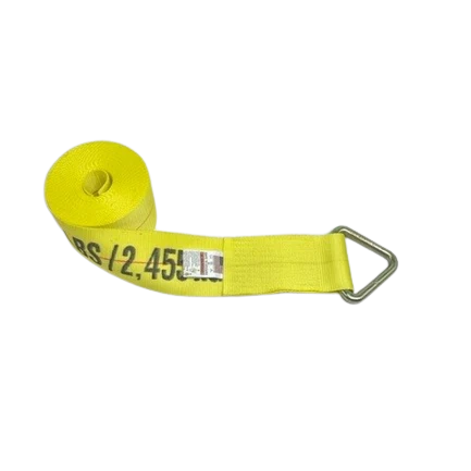 4" x 30' Heavy Duty Winch Strap with D-Ring - 5,400 lbs Working Load Limit