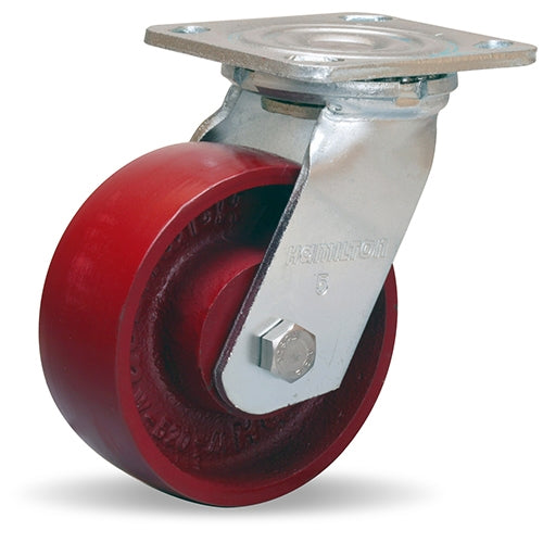 S-525-MB Hamilton 5" x 2" Standard Duty Swivel Caster with Metal Wheel and Precision Ball Bearing