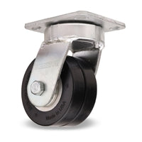 S-52K-4SWF70D Hamilton Standard Duty Swivel Caster - 4" x 2" UltraGlide Twin Wheel Black Tread on Aluminum Core - High Durability for Heavy-Duty Tasks