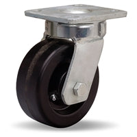 S-52K-5P Hamilton Standard Duty Kingpinless Swivel Caster - 5"x2" Plastex Phenolic Wheel with 3/4" Straight Roller Bearing