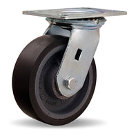 Vanguard Swivel Caster with 6" x 2" Duralast XC Polyurethane (70D) on Cast Iron Wheel with 1/2" Sealed Precision Ball Bearings