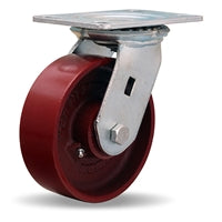 Vanguard Swivel Caster with 6" x 2" Metal Wheel with 1/2" Precision Ball Bearing