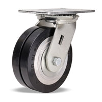 Vanguard Swivel Caster with 6" x 2" UltraGlide XC Polyurethane (70D) on Aluminum Wheel with 1/2" Sealed Precision Ball Bearings