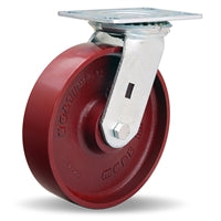 Vanguard Swivel Caster with 8" x 2" Metal Wheel with 1/2" Precision Ball Bearing