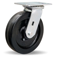 Vanguard Swivel Caster with 8" x 2" Plastex Phenolic Wheel with 3/4" Straight Roller Bearing