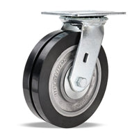 Vanguard Swivel Caster with 8" x 2" UltraGlide XC Polyurethane (70D) on Aluminum Wheel with 1/2" Sealed Precision Ball Bearings