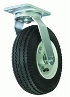 S-7118-PR Hamilton Zinc-Plated Cush-N-Aire Swivel Caster - 8" Pneumatic Tire with 3/4" Straight Roller Bearing