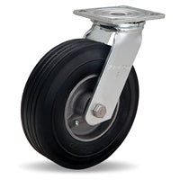 S-8528-SU Hamilton Cush-N-Flex Swivel Caster - 8" x 2-1/2" Super-Flex Rubber Wheel on Aluminum - Ideal for Industrial Mobility