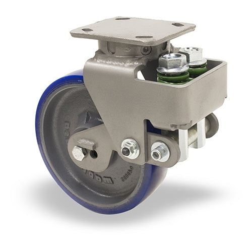 Hamilton Aerospace 6" x 2" Heavy Service Swivel Caster - Spring Loaded with Duralast XC Polyurethane Wheel & 1/2" Precision Bearings