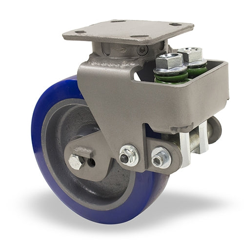 Hamilton Aerospace 8" Swivel Caster - 1200 lbs Load Capacity - Spring Loaded Heavy Service - Ergo-Glide XT Wheel - 1/2" Sealed Precision Ball Bearings