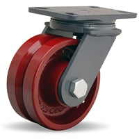 S-CH-6VT Hamilton Champion Swivel Caster: 6" V-Grooved Wheel for Heavy-Duty Industrial Use with Precision Bearings