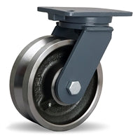 S-CH-83FVH Hamilton Champion 8"x3" Forged Steel V-Grooved Swivel Caster | Industrial Roller Bearing Wheel for Enhanced Mobility