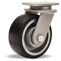 1000 lbs Load Capacity Hamilton Swivel Caster - 5" x 2" Duralast XC Polyurethane on Cast Iron Wheel - 1/2" Sealed Precision Ball Bearings - S-EN-5DB70