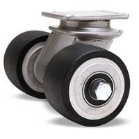 S-EN2-35DB70 Hamilton Dual Wheel Swivel Caster - 3 1/2" x 2" Duralast XC Polyurethane on Aluminum - Precision Ball Bearings