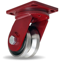 S-EPSD-63FVT Hamilton Super Duty Swivel Caster: 6" Forged Steel V-Grooved Wheel for Enhanced Precision & Industrial Mobility