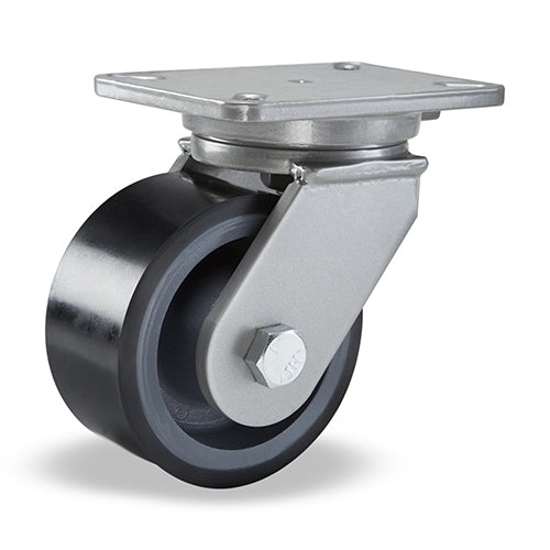 S-ES-AGV-43GB95 Hamilton Extended Service Swivel Caster - 4" x 3" DuraGlide-AGV Polyurethane on Forged Steel - Premium Mobility for Industrial Use"