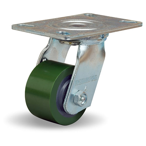 S-GS-3D Hamilton General Service Swivel Caster - 3 1/4" x 2" Duralast Polyurethane Wheel with 3/4" Roller Bearing