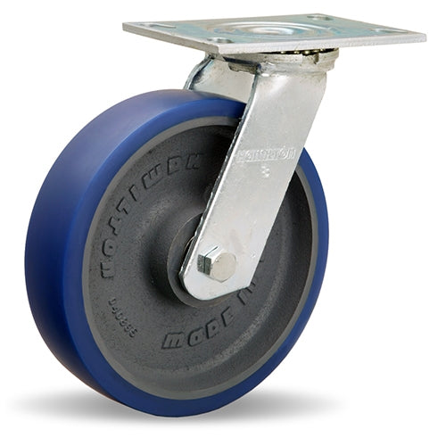 S-GS-8SPB Hamilton General Service Swivel Caster | 8" x 2" Ergo-Glide Polyurethane Wheel | Precision Bearings