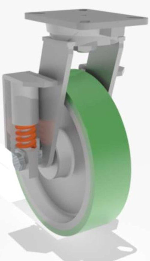 S-SPCH-12DB-2 Hamilton Champion 12" Swivel Caster - Duralast Polyurethane Wheel with 3/4" Precision Bearings