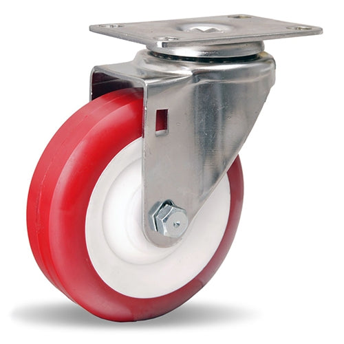 S-STL-4NFZ Hamilton Stainless Steel Swivel Caster - 4" Poly-Tech Wheel with Delrin Bearing - Durable & Industrial Grade