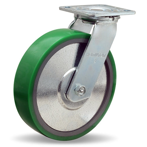 Hamilton S-TG-8DB Thread Guard Swivel Caster - Heavy-Duty 8x2 Inch Duralast Polyurethane Wheel with Precision Ball Bearings