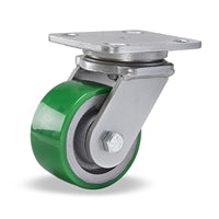 Hamilton Workhorse Swivel Caster with 4" x 2" Duralast Polyurethane (95A) on Cast Iron Wheel with 1/2" Sealed Precision Ball Bearings