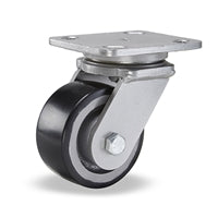 Hamilton Workhorse Swivel Caster with 4" x 2" Duralast XC Polyurethane (70D) on Cast Iron Wheel with 1/2" Sealed Precision Ball Bearings