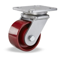 Hamilton Workhorse Swivel Caster with 4" x 2" Metal Wheel with 1/2" Precision Ball Bearing