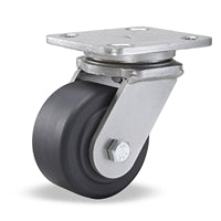 Hamilton Workhorse Swivel Caster with 4" x 2" Nylast High Performance Cast Nylon Wheel with 1/2" Sealed Precision Ball Bearings