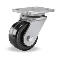 Hamilton Workhorse Swivel Caster with 4" x 2" Plastex Phenolic Wheel with 3/4" Straight Roller Bearing