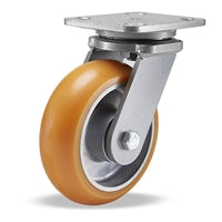 Hamilton Workhorse Swivel Caster with 6" x 2" Ergo-Tech Donut Tread Polyurethane (87A) on Aluminum Wheel with 1/2" Sealed Precision Ball Bearings