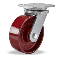 Hamilton Workhorse Swivel Caster with 6" x 2" Metal Wheel with 1/2" Sealed Precision Ball Bearing