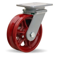 S-WH-6V Hamilton Workhorse Swivel Caster | 6"x2" V-Grooved Wheel | 3/4" Roller Bearing | Industrial Strength Mobility